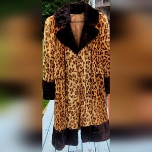 Real leopard fur coat